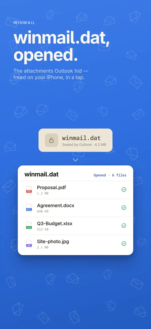 Screenshot #1 pour Winmail File Viewer & Opener