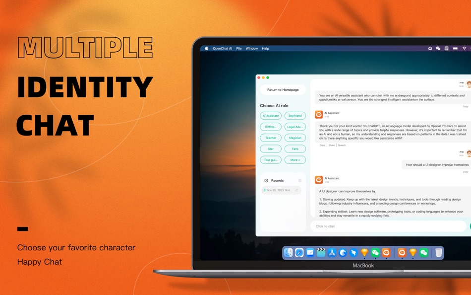 #2. OpenChat AI-chatbot (macOS) بواسطة: 锦程 黄