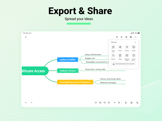 EdrawMind: AI Mind Map, Notes iPad app afbeelding 4