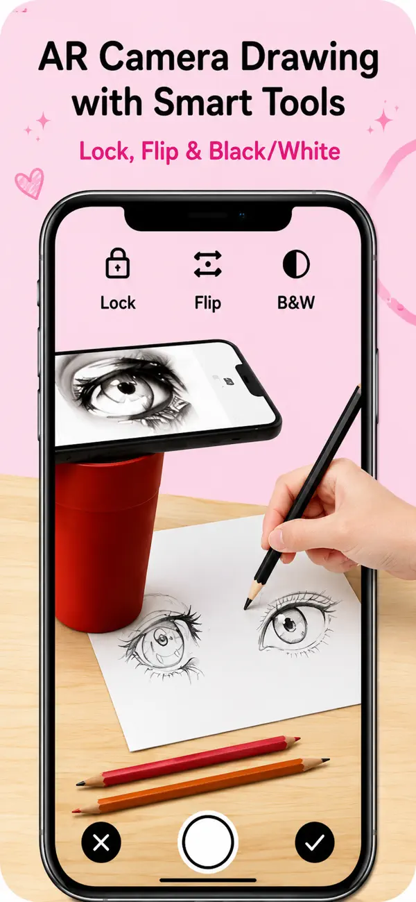 Screenshot #3 pour AR Drawing: Anime Eyes