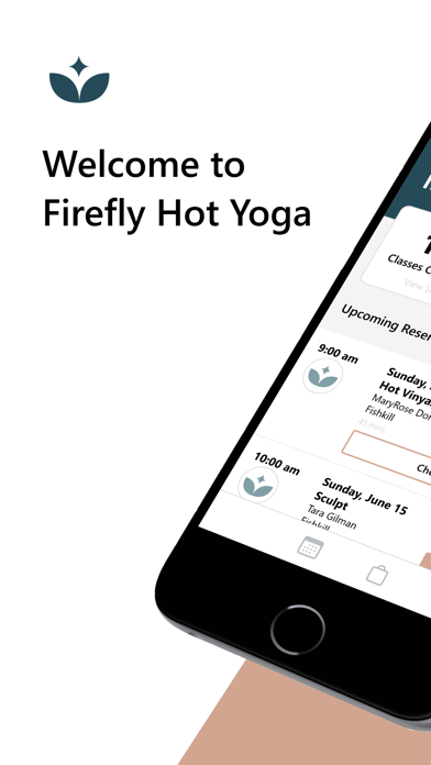 Firefly Hot Yoga and Movement iPhone screenshot 1 - Health & Fitness app