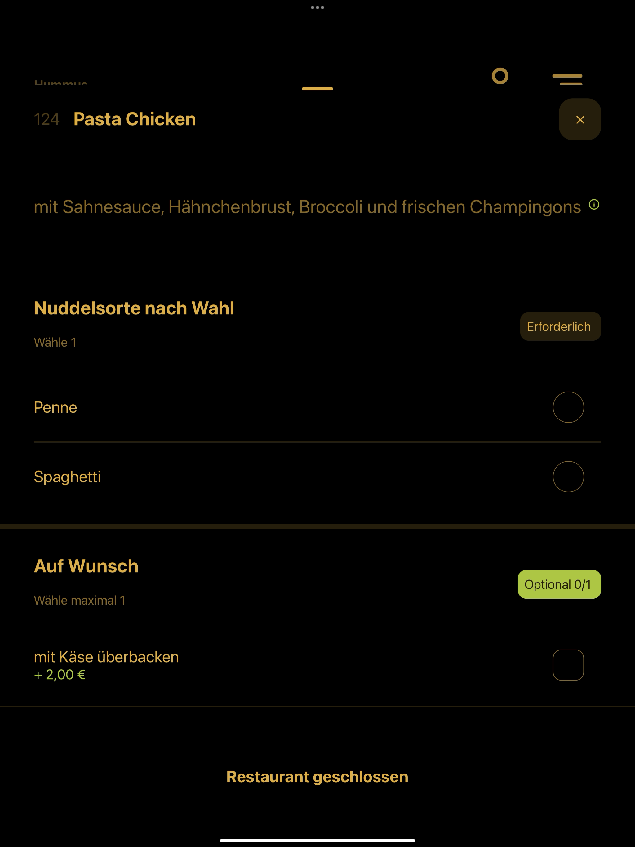 Humus und Chicken