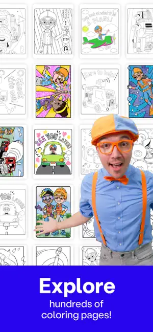 Coloring with Blippi & Friends screenshot 4