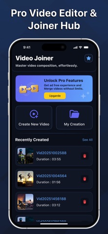 Video Merge-Video Joiner iPhone screenshot