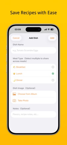 WhatToEat: Recipe Planner iPhone screenshot