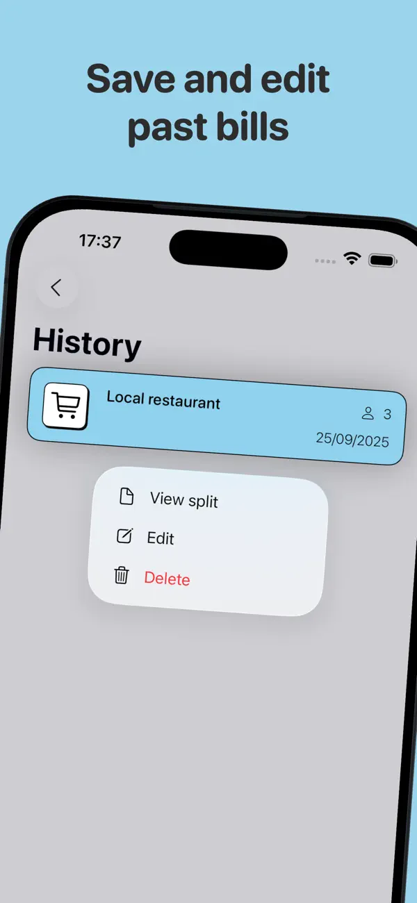 #6. Split Bills - Easy Split Check (iOS) Ved: Hugo Branco