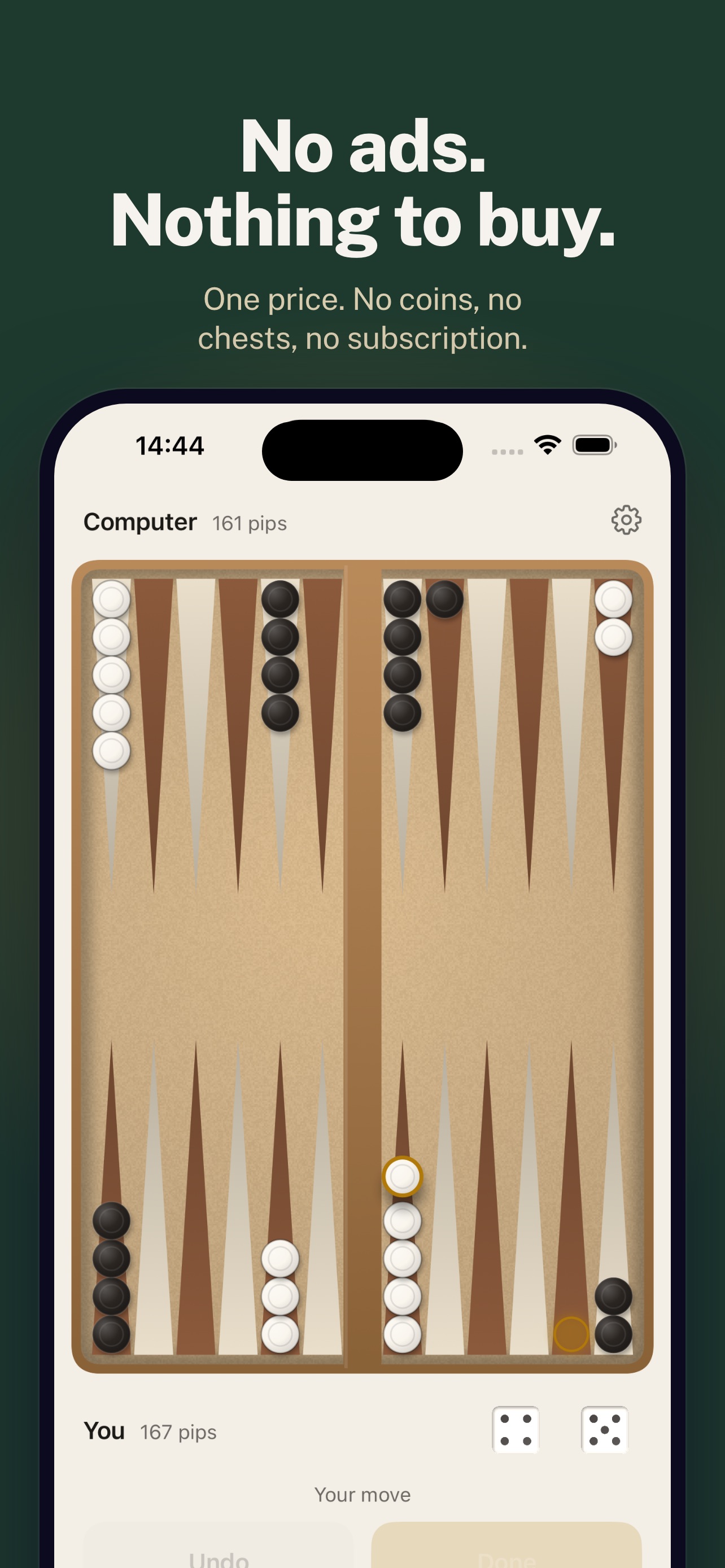 Screenshot 3 of Backgammon Pip · Fair Dice