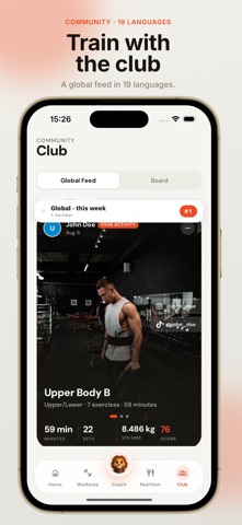 Vires: AI Workout & Coach iPhone screenshot