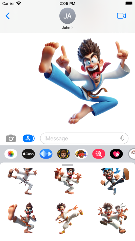 #6. Goofy Kung Fu Stickers (iOS) By: Paul Scott