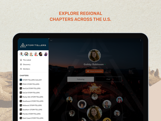 The Storytellers App iPad screenshot 1 - Social Networking app