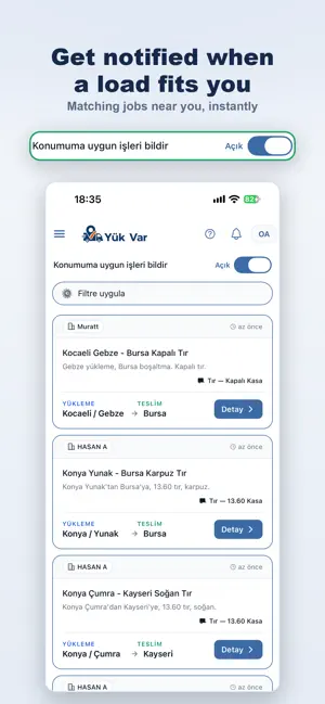 Yük Var: Truck Load Board screenshot 4