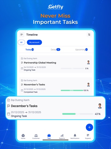 Getfly CRM For Business iPad screenshot