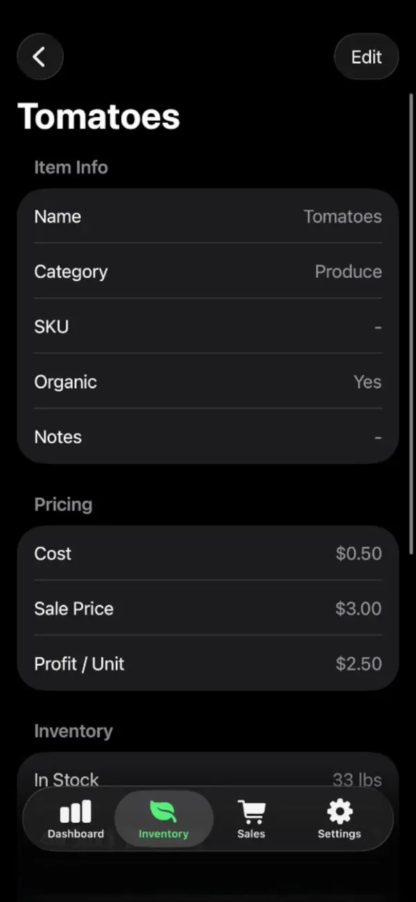 Screenshot #3 pour Farmers Market Vendor