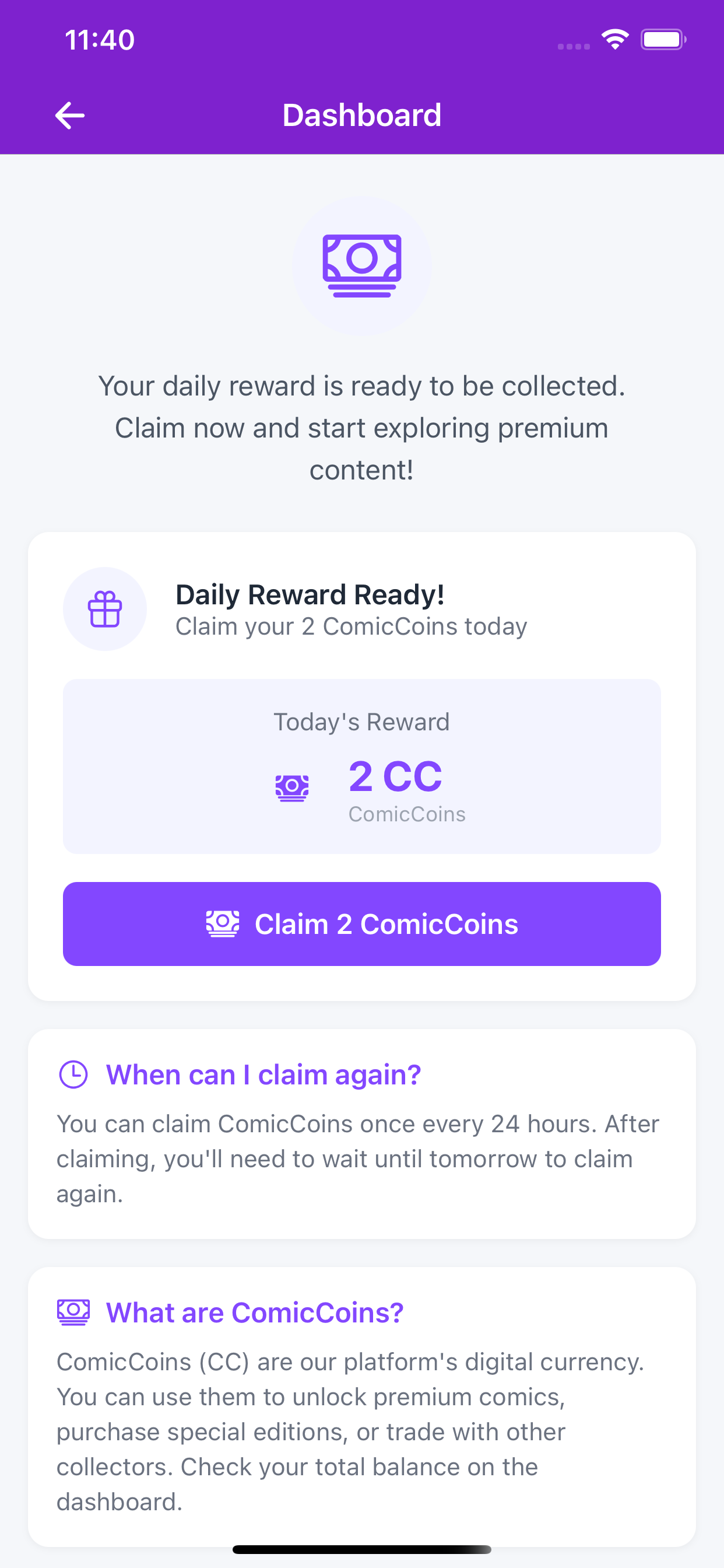 ComicCoin Public Faucet screenshot 5