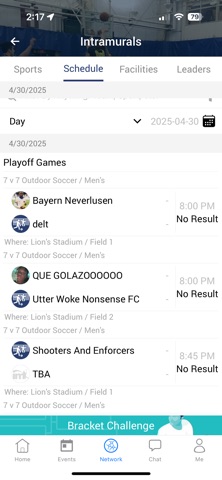 TCNJ Recwell screenshot