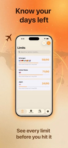 PassDays: Country Day Tracker Screenshot 2 of 6