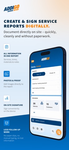 ADDIGO Service Report Screenshot 1 of 6