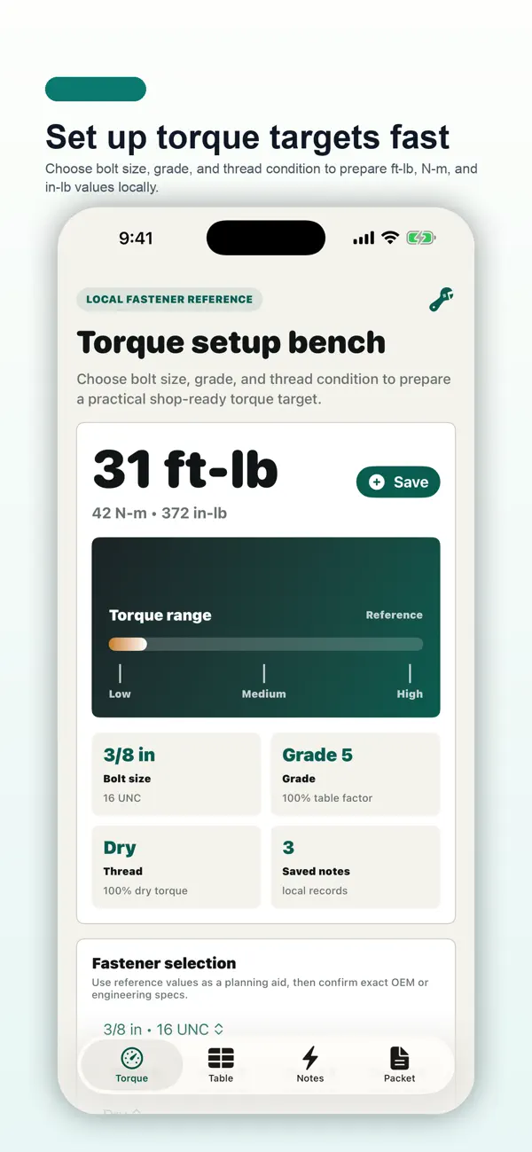 Screenshot #1 pour Bolt Torque Pocket