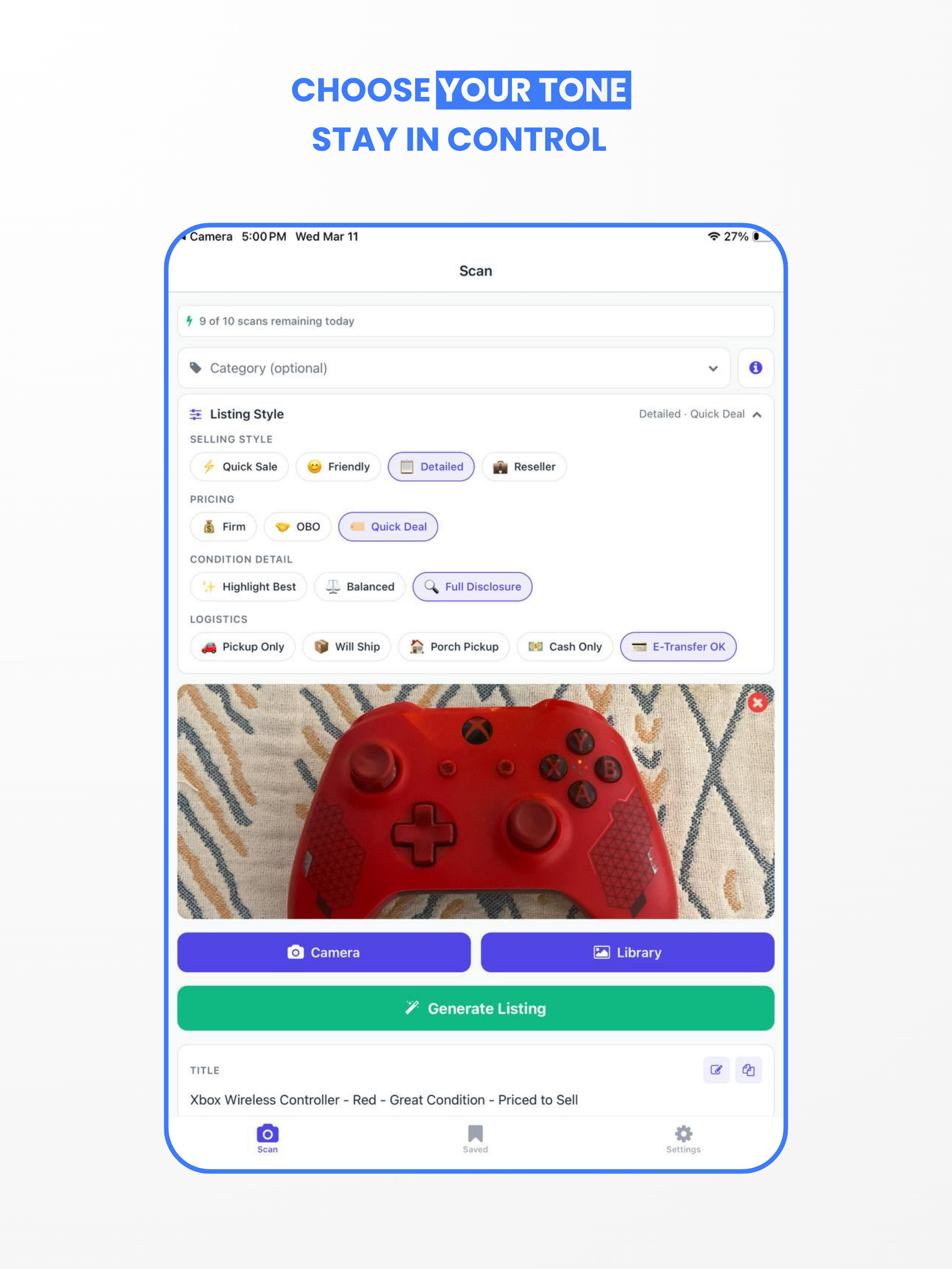 Marketplace Listing AI Copy