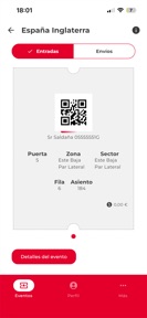 RFEF Tickets screenshot