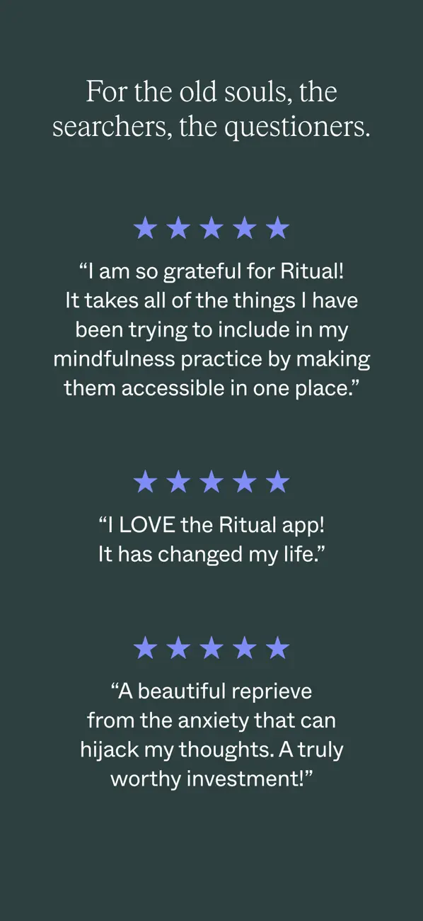 #2. Ritual: Wellbeing Practices (iOS) By: Ritual Media