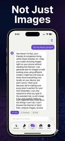 Oasis SoloGen AI screenshot