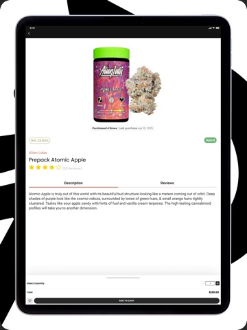 Ponderosa Dispensary iPad screenshot