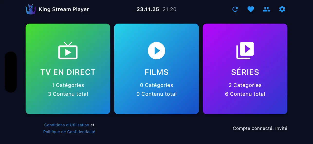 Screenshot #1 pour King Stream Player
