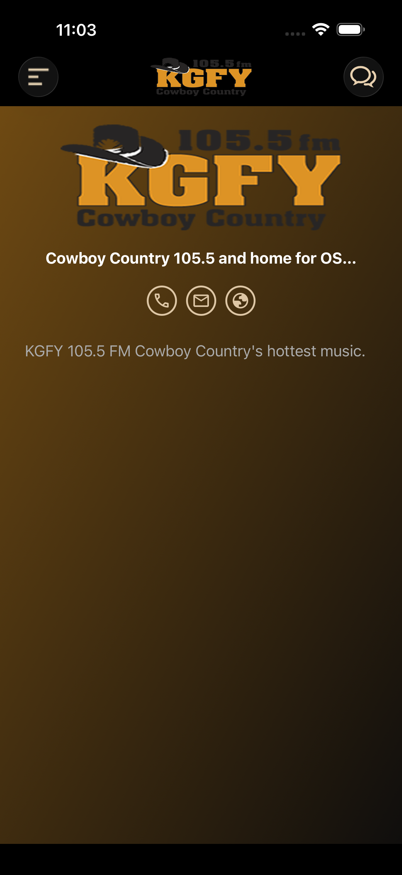 KGFY Cowboy Country 105.5 FM screenshot 5