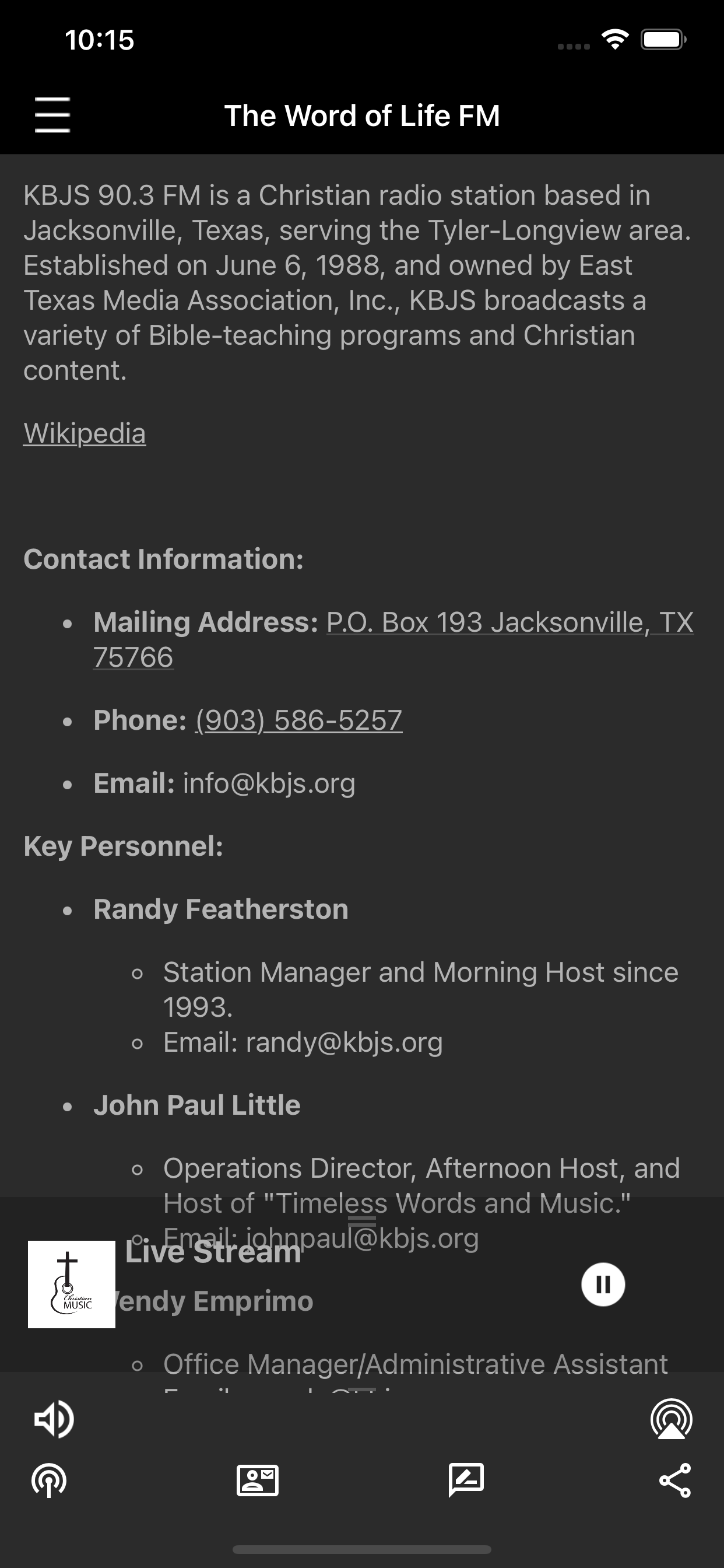 90.3 FM KBJS Radio screenshot 3