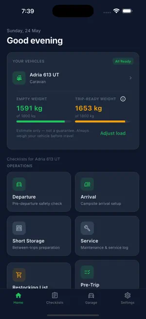 CaraCheck — Caravan Checklist screenshot 1