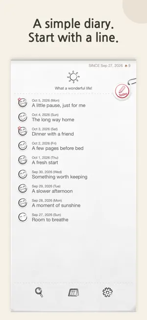 My Wonderful Days Journal screenshot 1