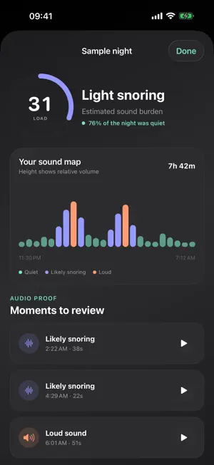 SnoreLog: Snore Recorder screenshot 2