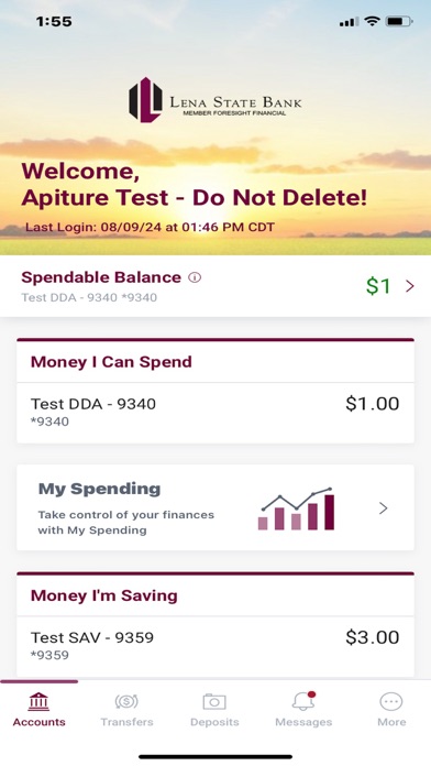 Lena State Bank Mobile Banking Screenshot