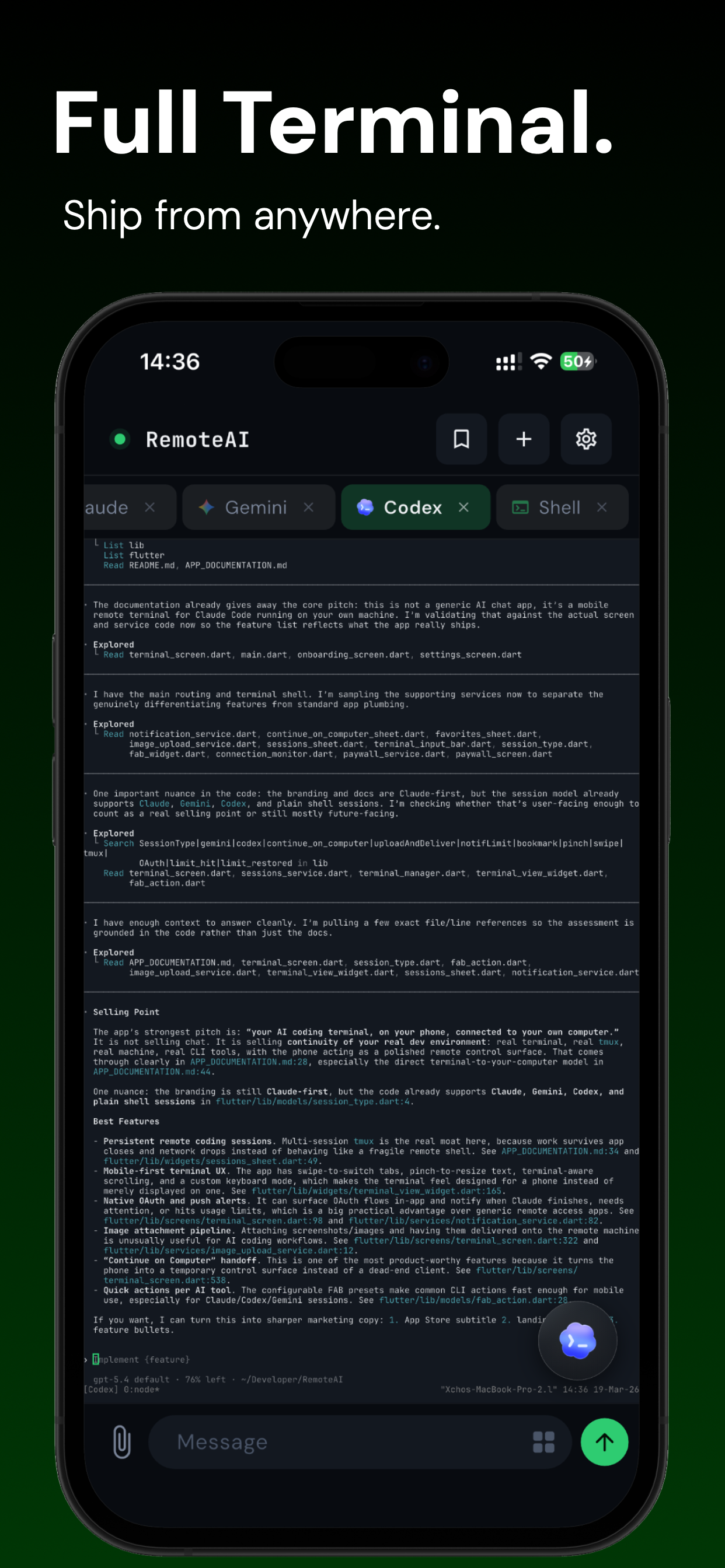 RemoteAI - AI Code Terminal
