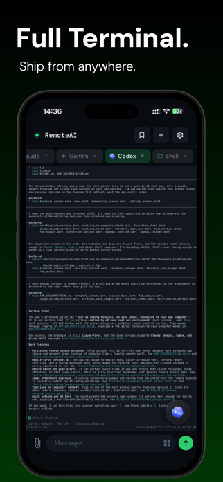 RemoteAI - AI Code Terminal Screenshot 3 of 5