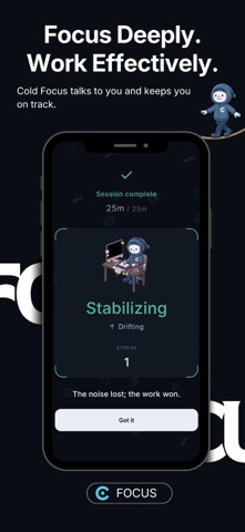 Cold Focus: Deep Work Timer Screenshot 6 of 8