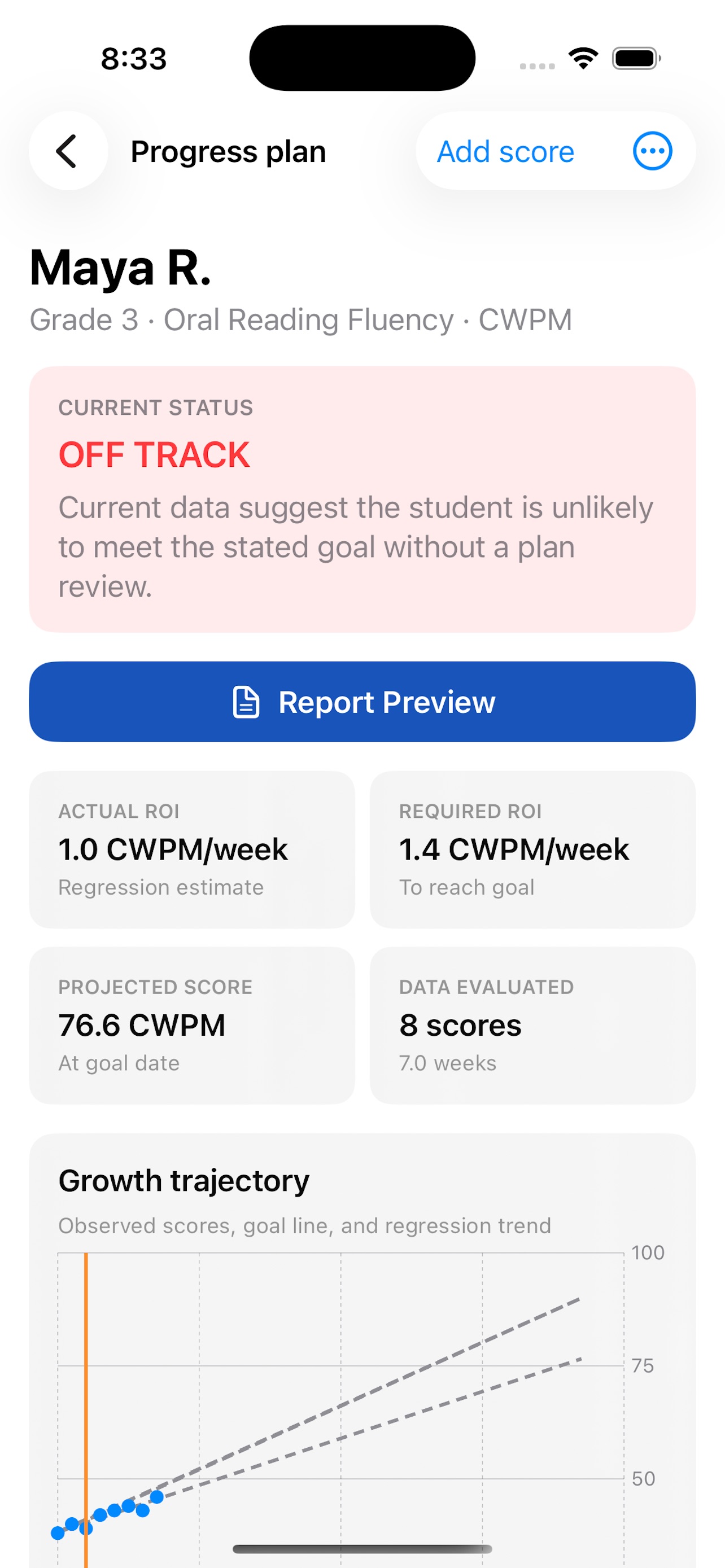 Screenshot 2 of GrowthLine Progress Monitoring