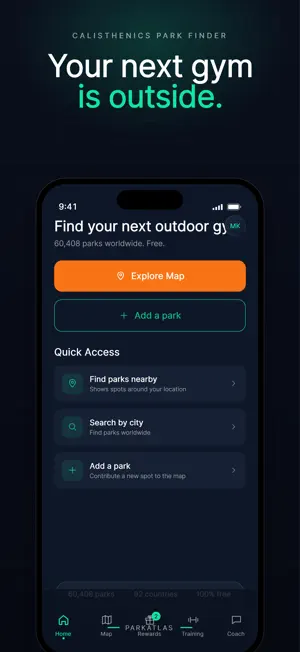 Calisthenics Park Finder screenshot 1