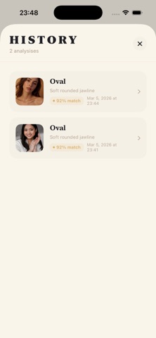 Face Shape Guide ◦ Facely iPhone screenshot