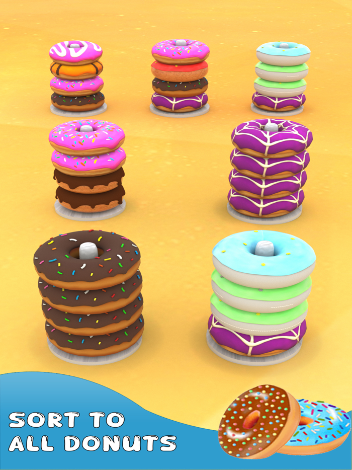 Donut Color Sort Puzzle Games