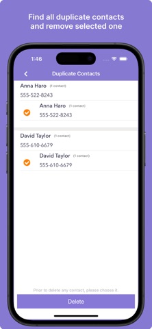 Backup all contacts and export screenshot
