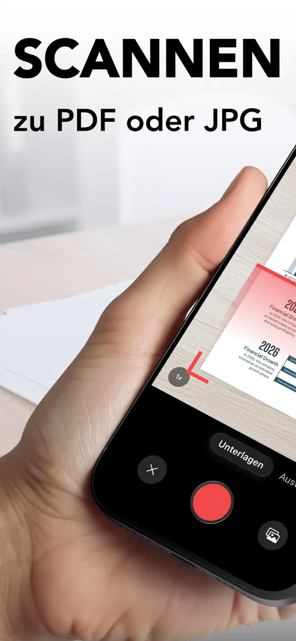 SCAN ACE · PDF Scanner App iPhone App Screenshot 1 – Wirtschaft