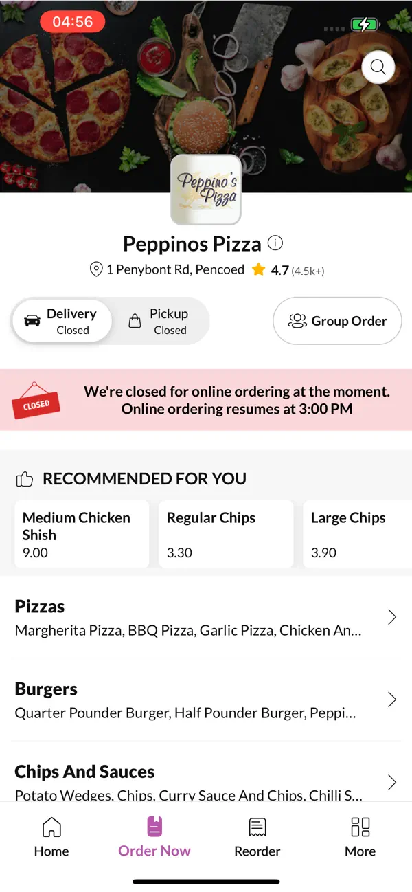 Screenshot #2 pour Peppinos Pizza.