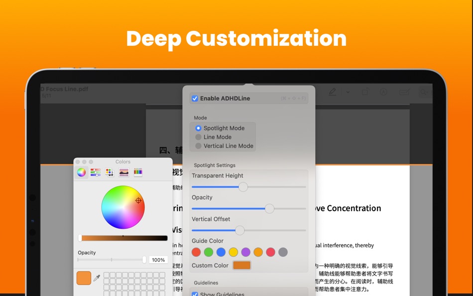 #2. ADHD Focus Reading - FLine (macOS) Podle: 阳 孙