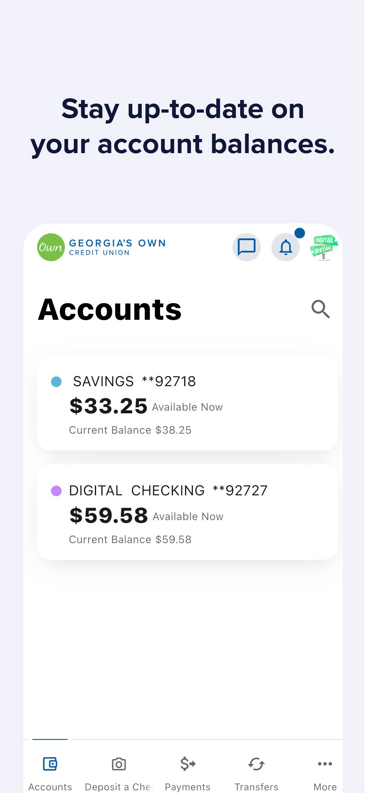 Georgia's Own Credit Union screenshot 2