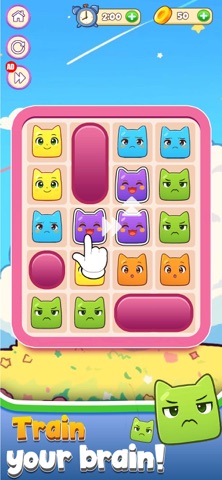Drop the cat : Merge puzzle screenshot