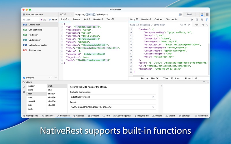 NativeRest screenshot