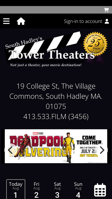 South Hadley's Tower Theaters Screenshot