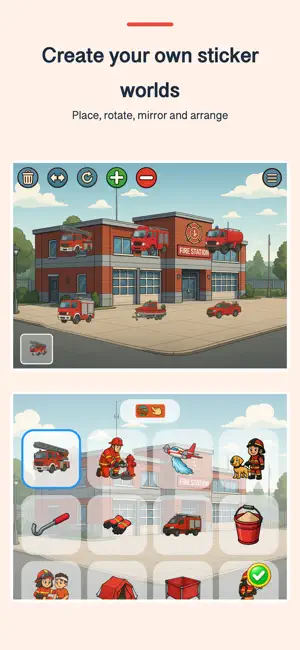 Firefighter Sticker Games Kids screenshot 2